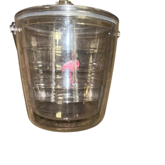 Tervis Tumbler pink Flamingo Bird Insulated Ice Bucket with Lid 2.5 QT - Picture 3 of 5